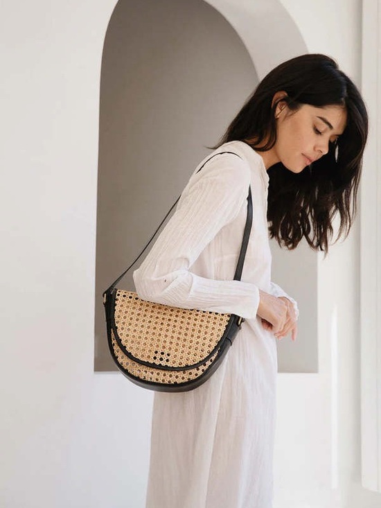 Bembien Handbags - NBW! Black & Rattan Purse by Bembien